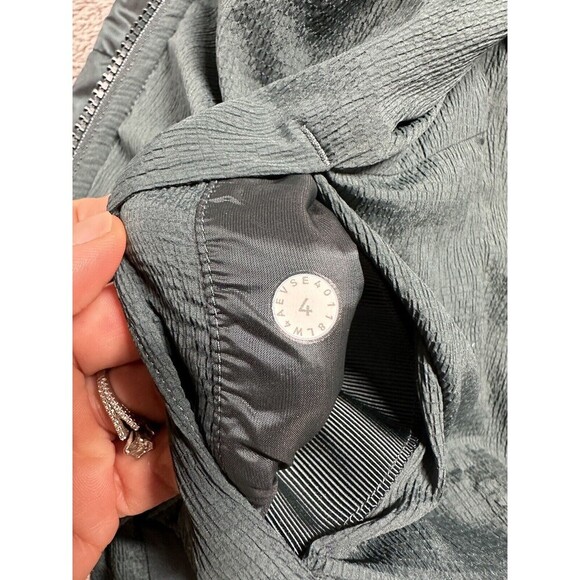 Lululemon Non-Stop Bomber Jacket Womens 4‎ Teal Shadow Green Reversible Full Zip - Picture 8 of 10